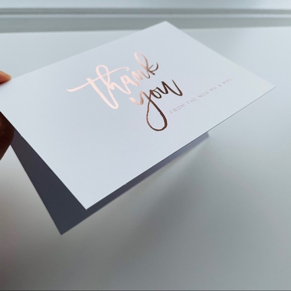 Wedding Thank You Cards 12 Pk Envelopes Included - Picture 7 of 9